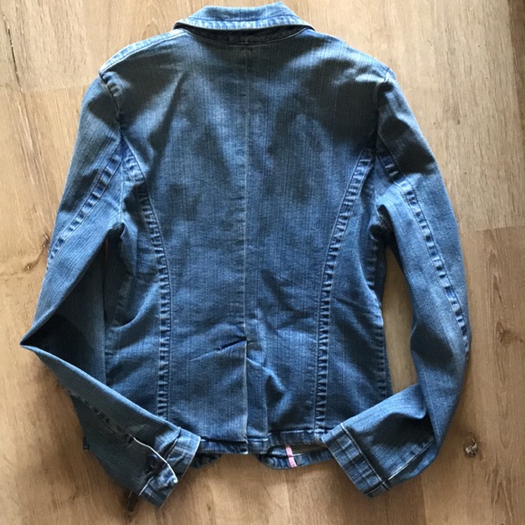 American Eagle denim one button blazer - Picture 6 of 8